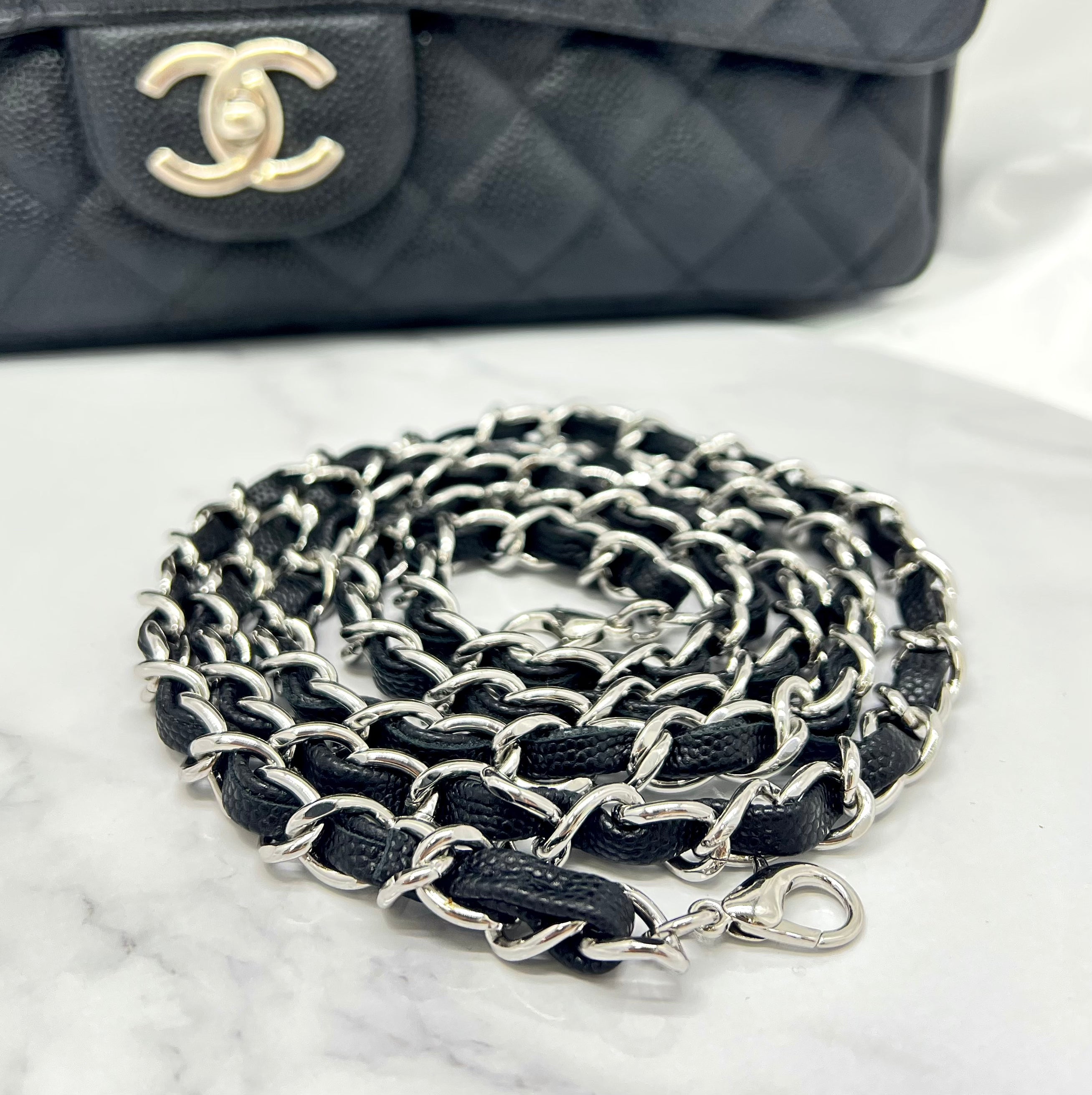 High Quality Interwoven Leather Chain Strap - Standard Size